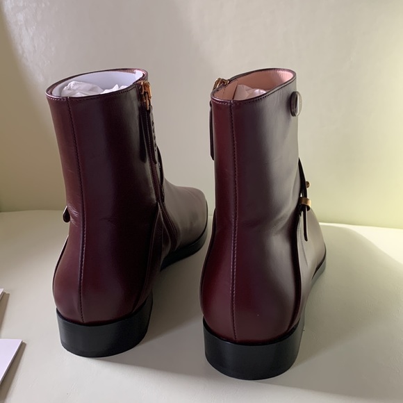 🤎 Authentic NEW GUCCI Leather Boots Size 7 🤎 - Picture 4 of 10